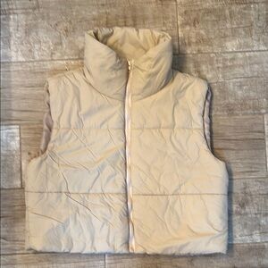 Shein Beige Puffer Vest